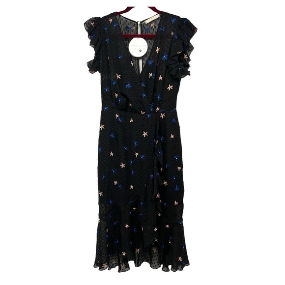 Talulah La Maison NWT Up All Night Swiss Dot Floral Embroidery Midi Dress Medium - Picture 5 of 15